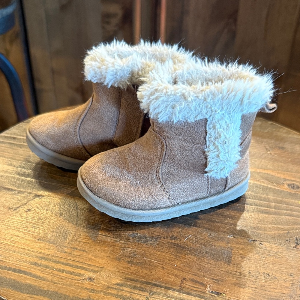 Cozy Tan Kids Boots